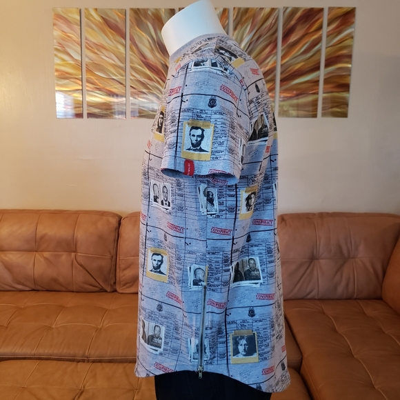 Conspiracy Shirt Tupac MLK Mugshots Lincoln Mens - Picture 4 of 13